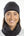100% Aust Merino Reversible Pocket Beanie - Black Grey